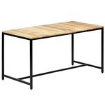 vidaXL Table à manger 140x70x75 cm Bois de manguier massif brut