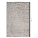 vidaXL Paillasson Gris 80x120 cm