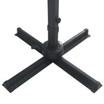 vidaXL Parasol déporté avec lumières LED Aluminium 400x300 cm noir