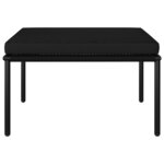 vidaXL Salon de jardin 8 Pièces avec coussins Noir PVC