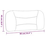 vidaXL Coussin de tête de lit gris foncé 90 cm tissu