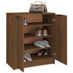vidaXL Meuble à chaussures Chêne marron 59x35x70 cm Bois d'ingénierie