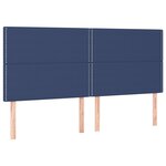 vidaXL Sommier à lattes de lit avec matelas Bleu 200x200 cm Tissu