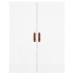 vidaXL Armoire murale blanc brillant 69 5x34x90 cm