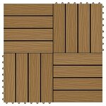 vidaXL Carreau de terrasse en relief 11 Pièces WPC 30x30 cm 1 m²