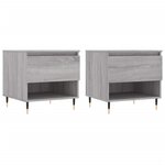 vidaXL Tables basses 2 Pièces sonoma gris 50x46x50 cm bois d'ingénierie