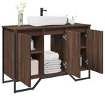 vidaXL Armoire lavabo de salle de bain chêne marron 91x35x60 cm