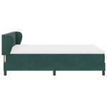 Lit à ressorts vidaXL avec matelas Vert foncé 140x190 cm Velours