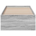 vidaXL Cadre de lit sonoma gris 90x200 cm bois d'ingénierie