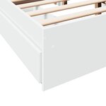 vidaXL Cadre de lit avec tiroirs blanc 140x200 cm bois d'ingénierie