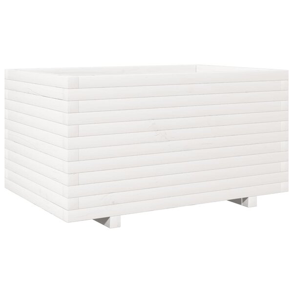 vidaXL Jardinière blanc 90x60x49 5 cm bois de pin massif
