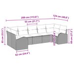 vidaXL Ensemble de canapé de jardin 7 pièces avec coussins en poly rattan beige