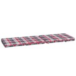vidaXL Coussins de chaise longue lot de 2 motif à carreaux rouges