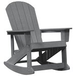 vidaXL fauteuil à bascule Adirondack gris clair 73.5x92x90 cm HDPE