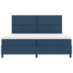 vidaXL Lit à ressorts avec matelas & LED Bleu 200x200 cm Tissu