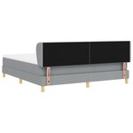 Lit Box Spring vidaXL avec Matelas en Gris Clair  180x200 cm  Tissu
