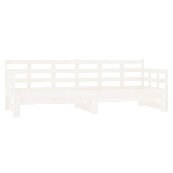 vidaXL Lit coulissant sans matelas blanc 2x(90x190) cm