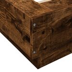 vidaXL Cadre de lit chêne fumé 150x200 cm bois d'ingénierie