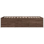 vidaXL Lit de jour avec tiroirs sans matelas chêne marron 100x200 cm