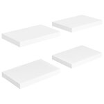vidaXL Étagères murales flottantes 4 Pièces blanc 40x23x3 8 cm MDF
