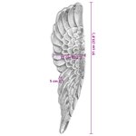 vidaXL Ailes Argent 91x31x5 cm Aluminium
