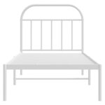 vidaXL Cadre de lit métal sans matelas avec tête de lit blanc 80x200cm