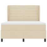 Lit à ressort vidaXL avec matelas Crème 140x200 cm en tissu