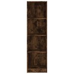 vidaXL Bibliothèque 4 niveaux Chêne fumé 40x24x143cm Bois d'ingénierie