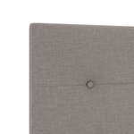 Tête de lit capitonnée taupe 180 cm en tissu