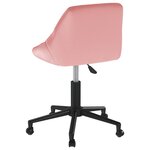 Vidaxl chaise pivotante de bureau rose velours