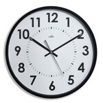 Horloge murale silencieuse à quartz, diamètre 30cm - Noir