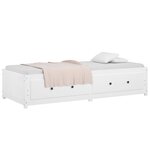 vidaXL Lit de jour Blanc 75x190 cm Petit simple Bois de pin massif