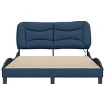 vidaXL Cadre de lit avec lumières LED bleu 120x200 cm tissu
