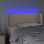 vidaXL Tête de lit à LED Cappuccino 83x16x78/88 cm Similicuir