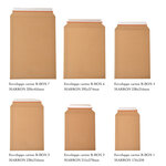 Lot de 500 enveloppes carton B-Box 1 MARRON format 176x250 mm