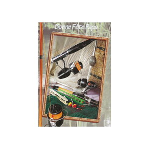 Carte de voeux - bonne fête papa - modèle : pêche