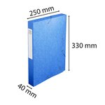 Boite De Classement Cartobox Dos 40mm Carte Lustrée - A4 - Couleurs Assorties - X 10 - Exacompta
