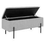 House Nordic Banc avec rangement Luna Gris clair