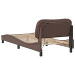 vidaXL Cadre de lit avec LED sans matelas marron 90x200 cm