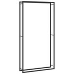 vidaXL Portant de bois de chauffage Noir mat 110x28x214 cm Acier