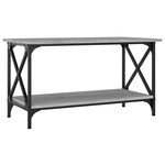 vidaXL Table basse Sonoma gris 80x45x45 cm Bois d'ingénierie et fer