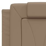 vidaXL Cadre de lit avec tête de lit Cappuccino 120x200 cm Similicuir