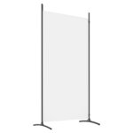 vidaXL Cloison de séparation 2 panneaux Blanc 175x180 cm Tissu