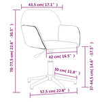 vidaXL Chaises pivotantes à manger lot de 2 bleu tissu