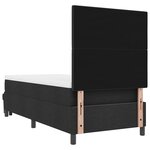vidaXL Lit à ressort avec matelas et banc noir 90x190 cm Tissu