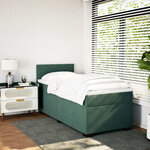 vidaXL Sommier à lattes de lit avec matelas Vert foncé 90x190 cm