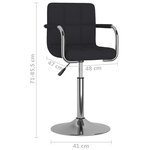vidaXL Chaise de salle à manger Tissu Noir