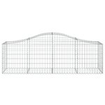 vidaXL Paniers à gabions arqués 25 Pièces 200x50x60/80 cm fer galvanisé