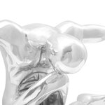 vidaXL Sculpture Argent 63x20x22 cm Aluminium Penseur