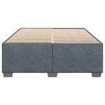 vidaXL Cadre de lit Gris foncé 160 x 200 cm Velours